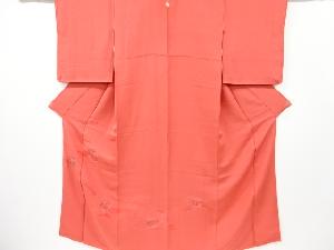 未使用品　雲に貝桶模様織り出し一つ紋付け下げ色無地着物